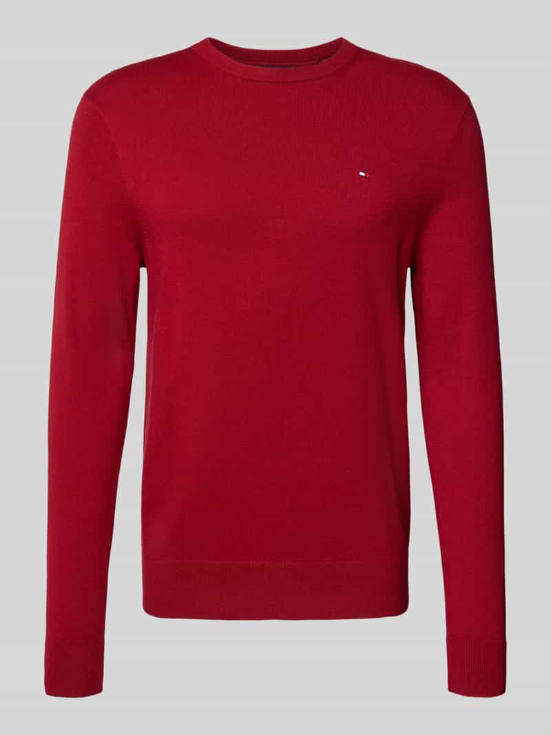 Tommy Hilfiger Regular fit gebreide pullover van een mix van katoen en kasjmier