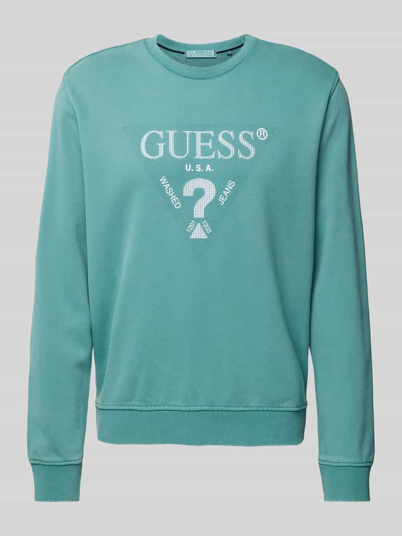 Guess Sweatshirt met labelprint model 'TREATED'