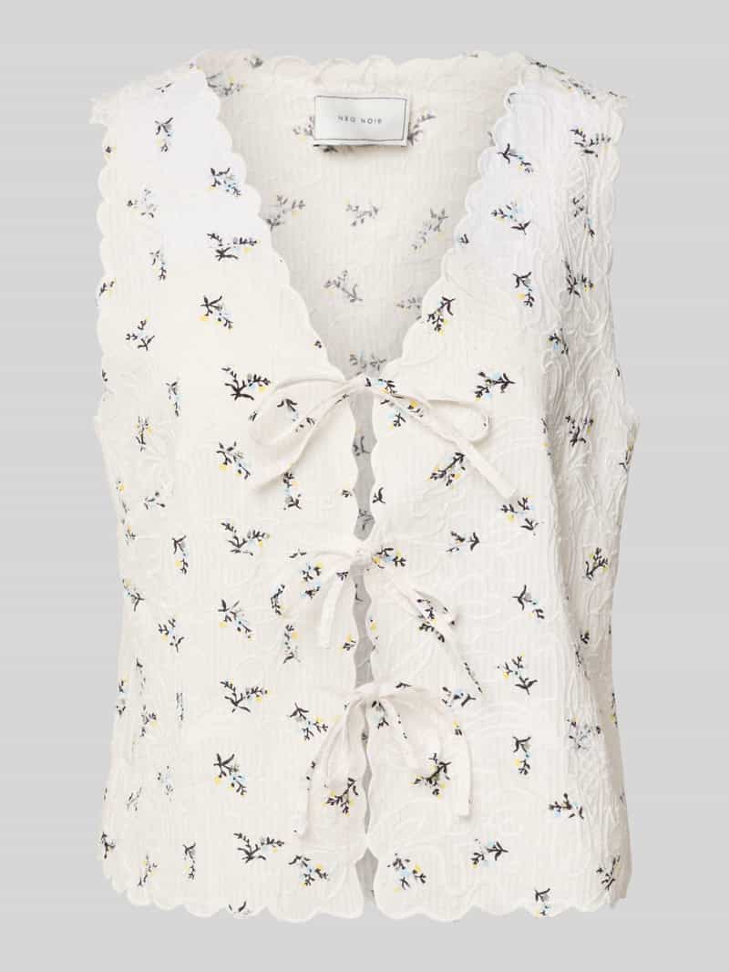 NEO NOIR Slim fit blousetop met gehaakt kant model 'Bibi'
