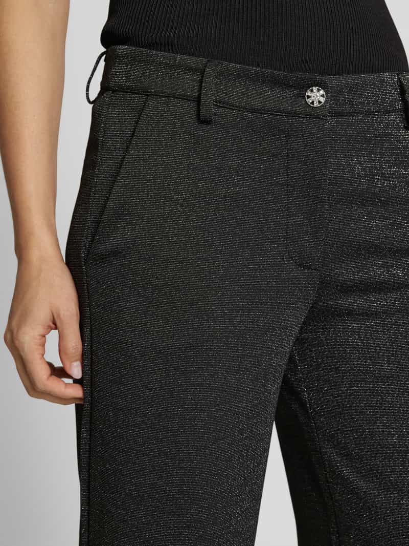 FREE QUENT Wide leg stoffen broek met effectgaren model 'NANNILUX'