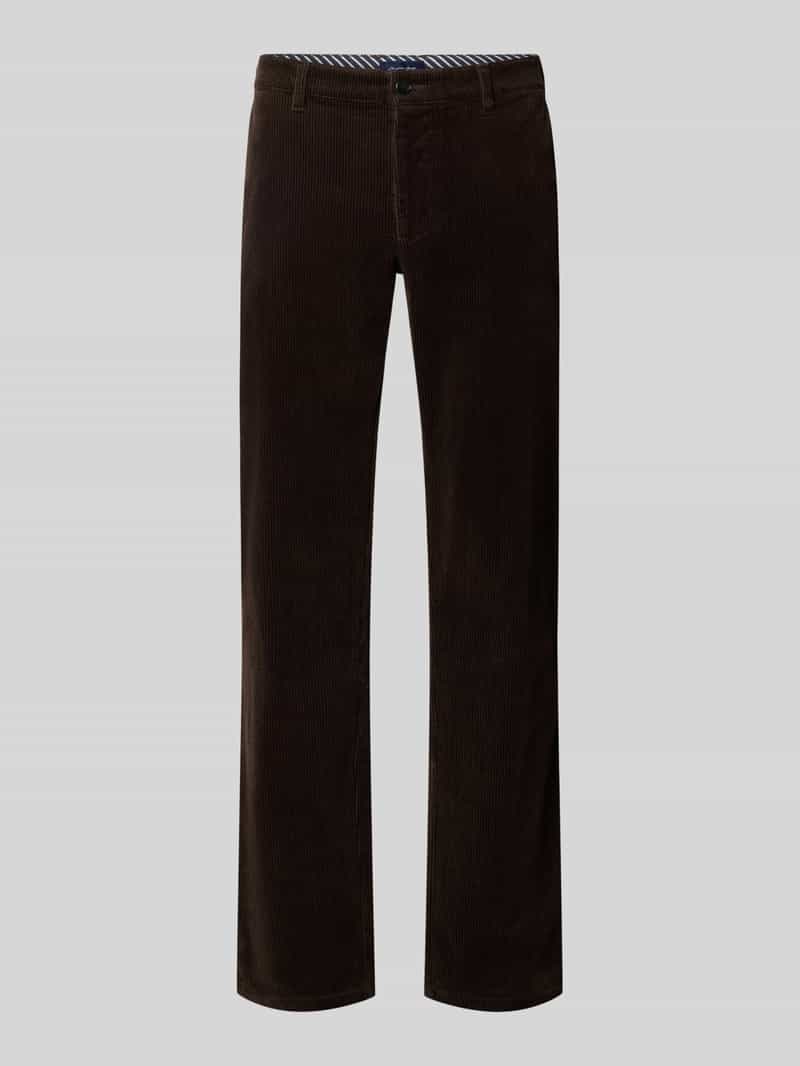 Christian Berg Men straight fit stoffen broek van katoenmix