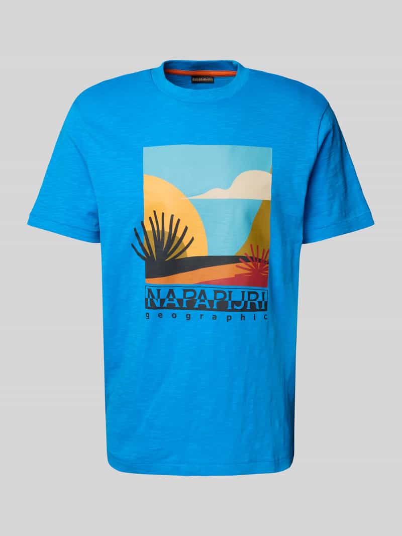 Napapijri T-shirt met labelprint model 'ARBIA'