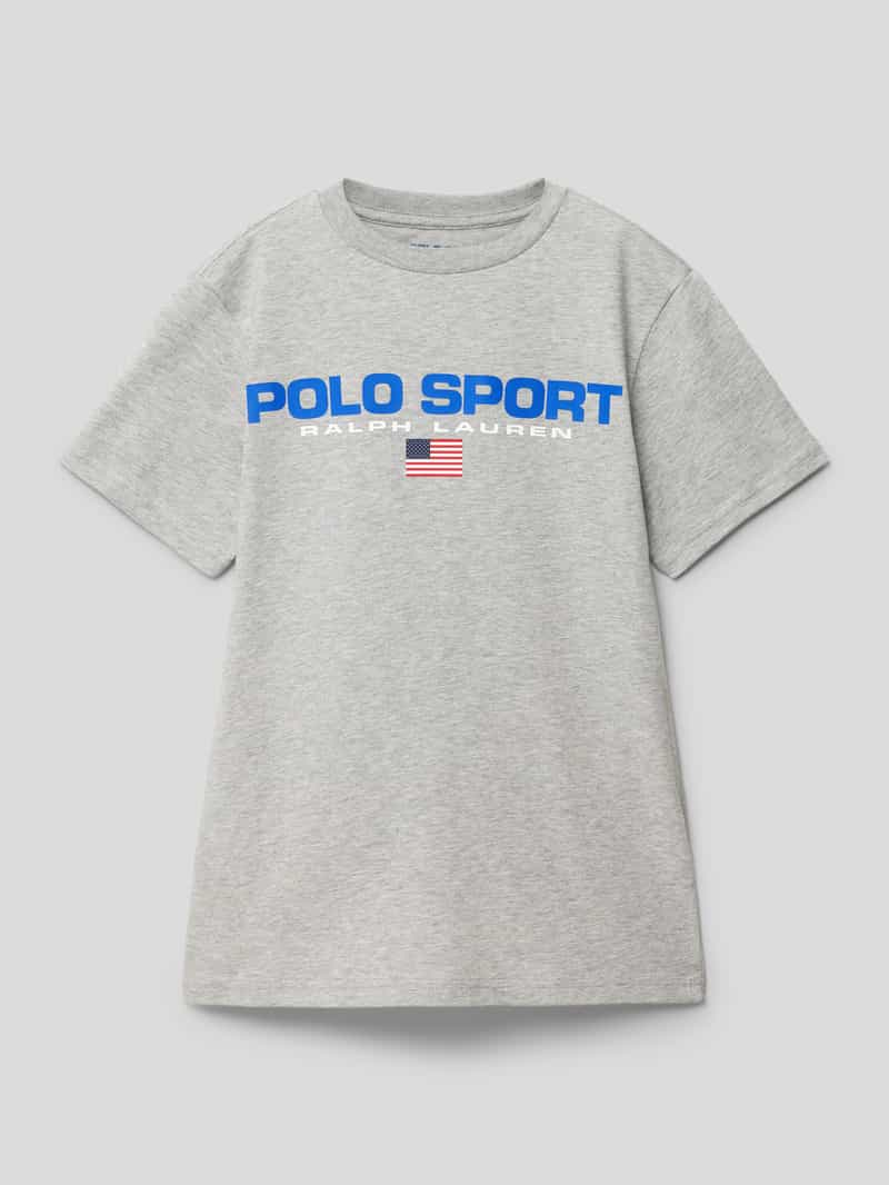 Polo Sport T-shirt in gemêleerde look