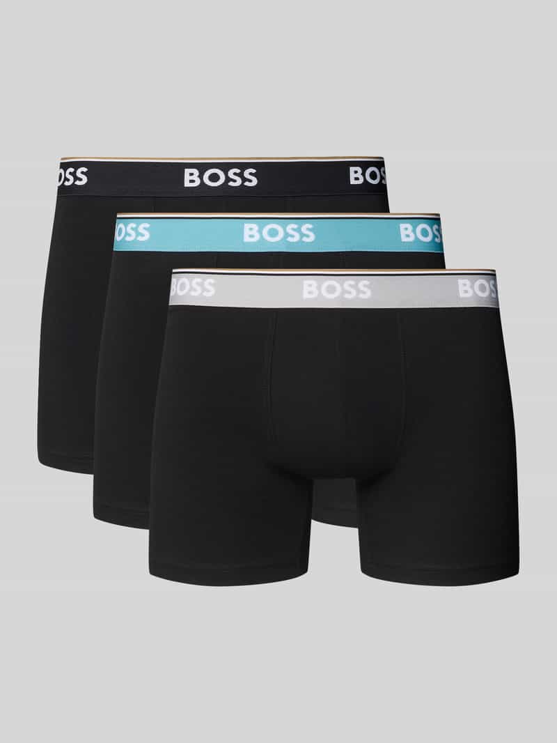 Boss Regular fit boxershort van katoenmix in een set van 3 stuks