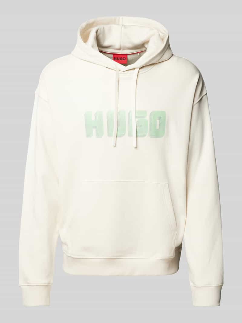 HUGO Hoodie met labelprint model 'Diqerio'
