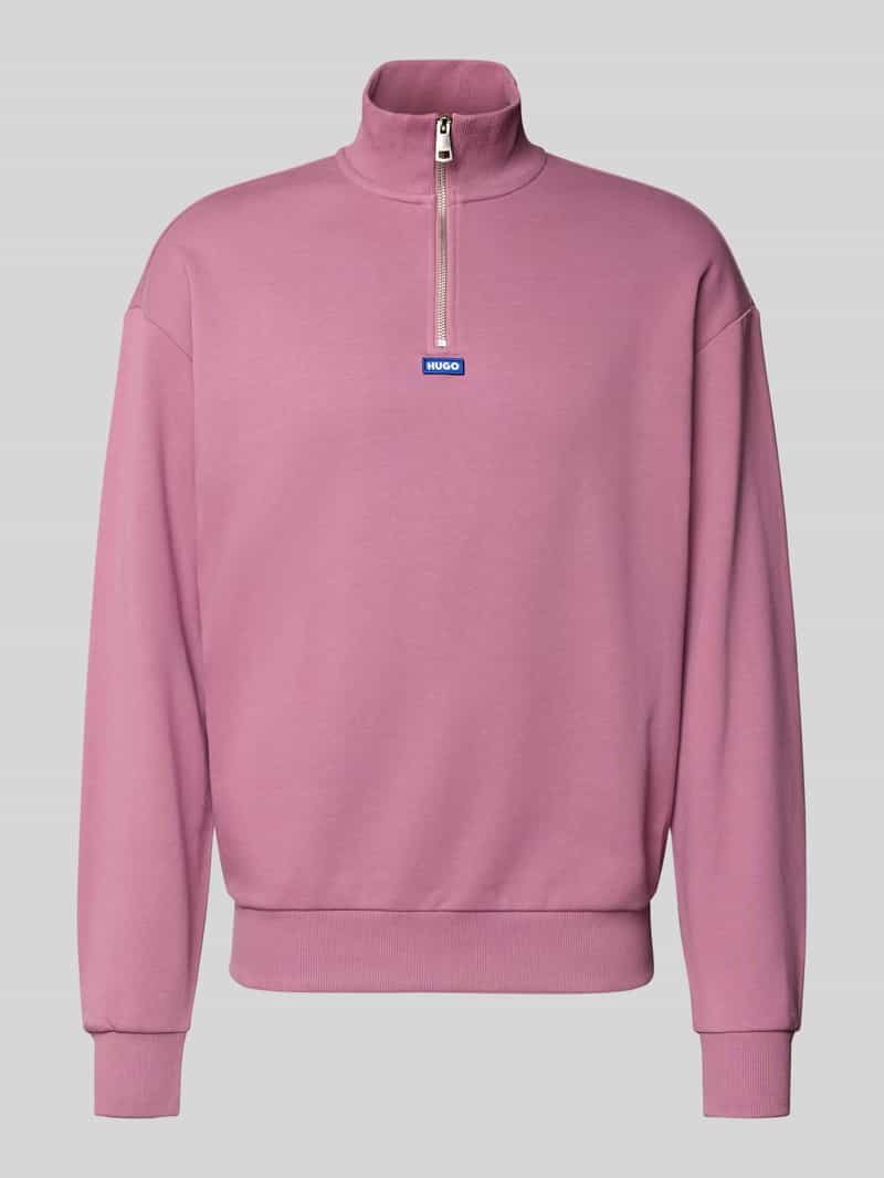 Hugo Blue Regular fit sweatshirt van puur katoen model 'NEELER'