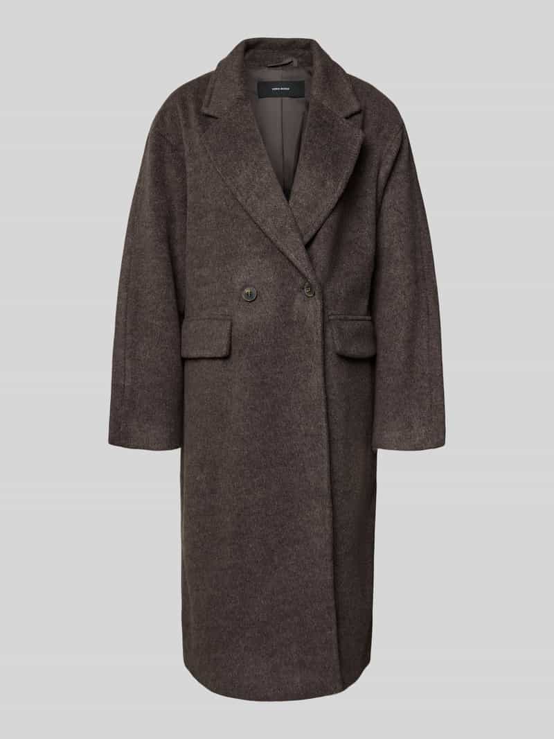 Vero Moda Regular fit lange jas met reverskraag model 'LELEA'