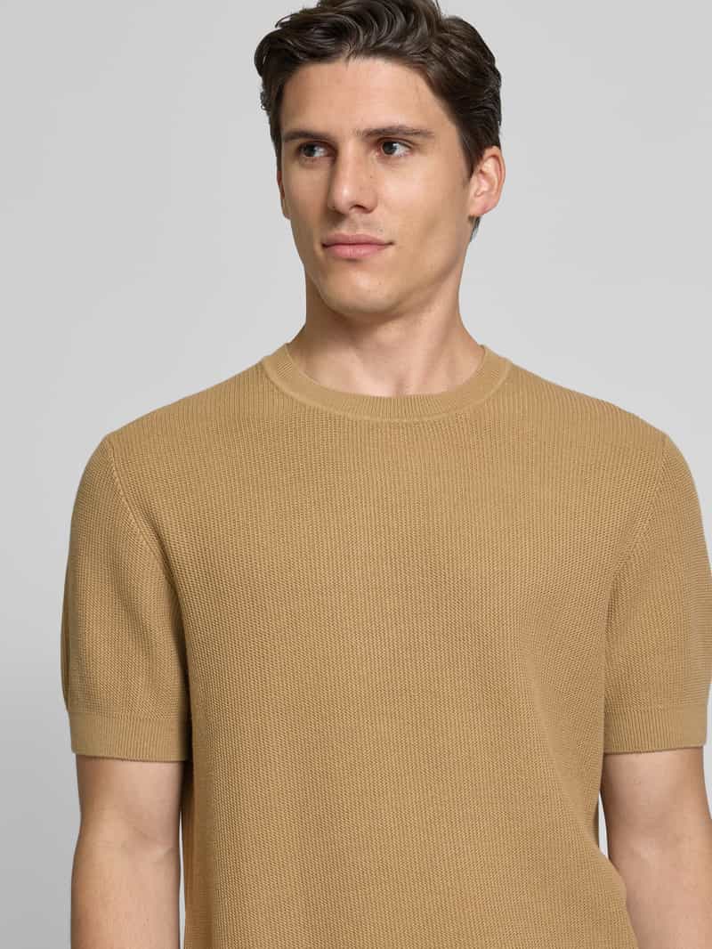 JAKE*S STUDIO MEN T-shirt met ribboorden model 'CASPER'