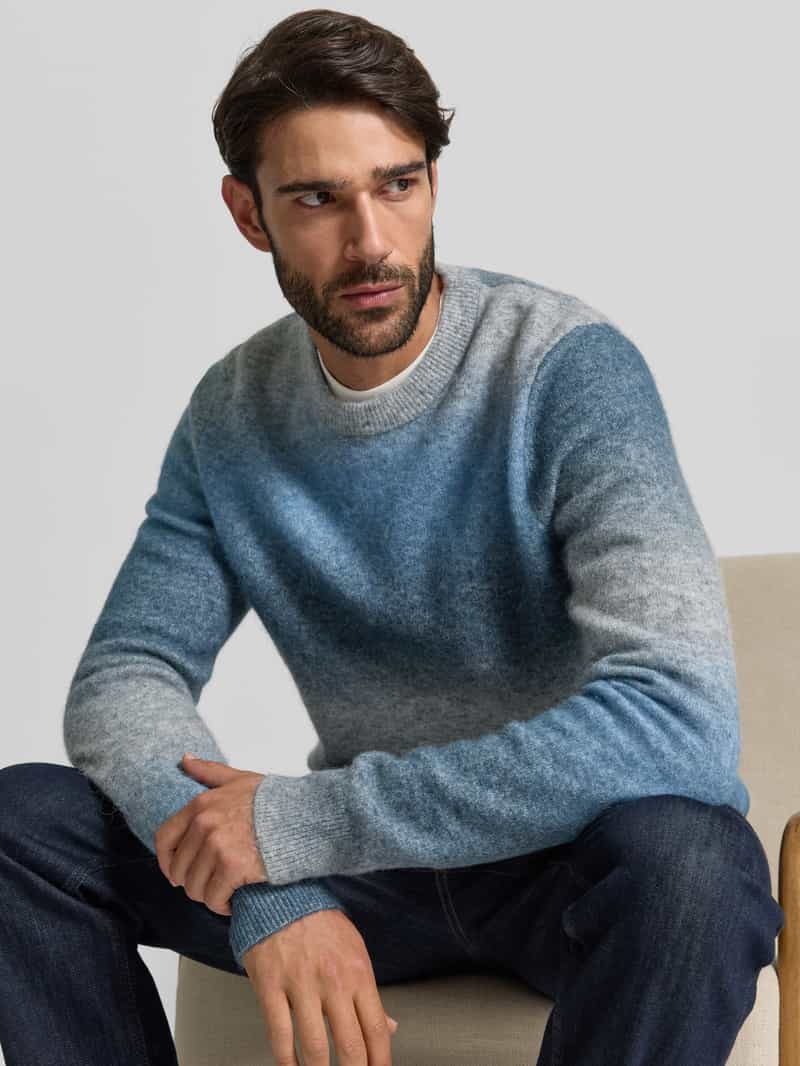 Samsøe Slim fit pullover met wol en alpaca in gebreide look