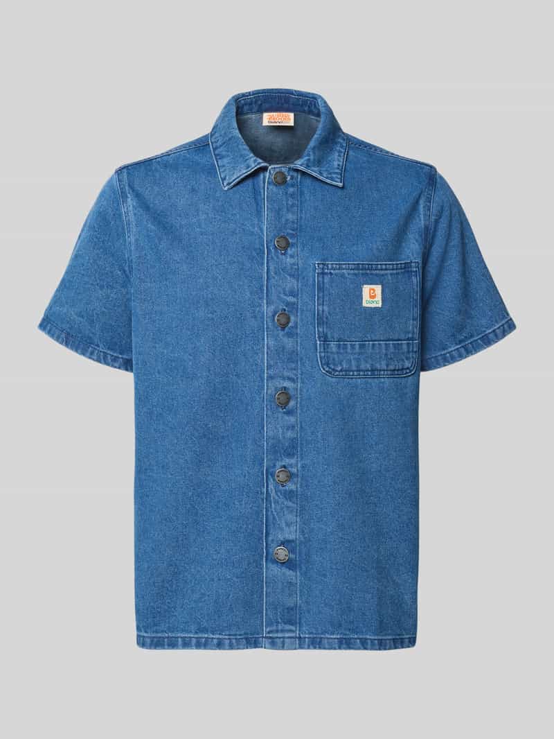 regular fit jeanshemd met borstzak model 'SUN'