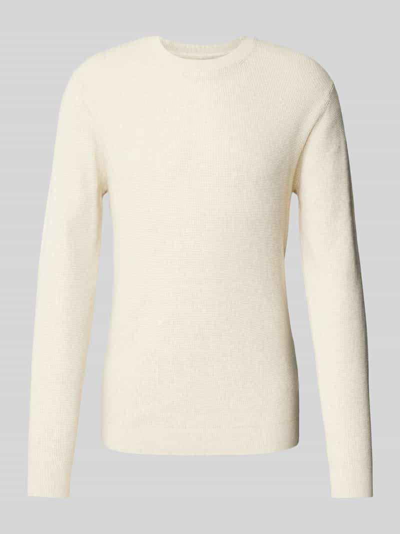 Gebreide pullover met ronde hals, model 'lagoon'
