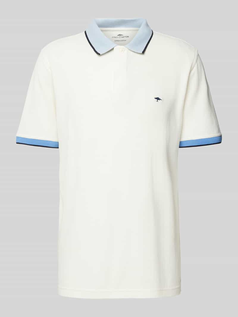 FYNCH-HATTON Regular fit poloshirt met contrastgarnering