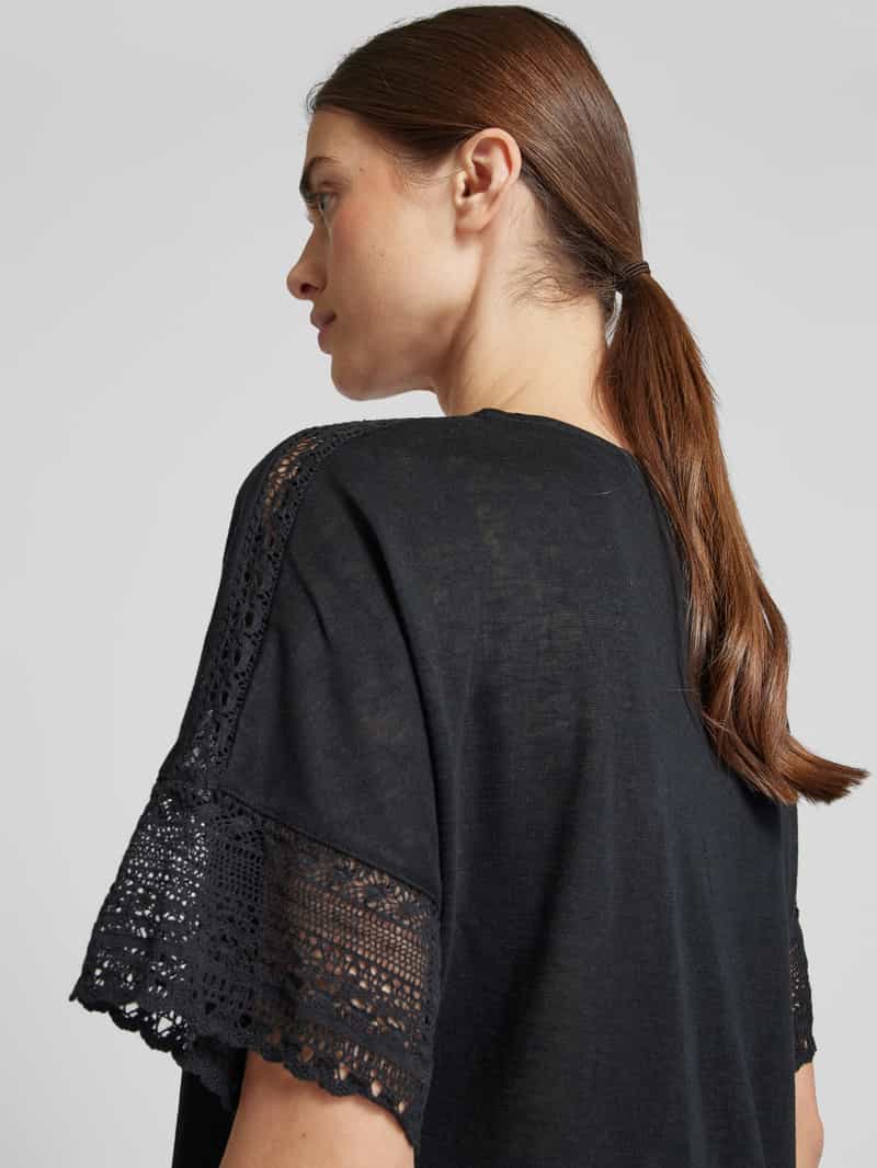 Vila T-shirt van gehaakt kant model 'NULAN'
