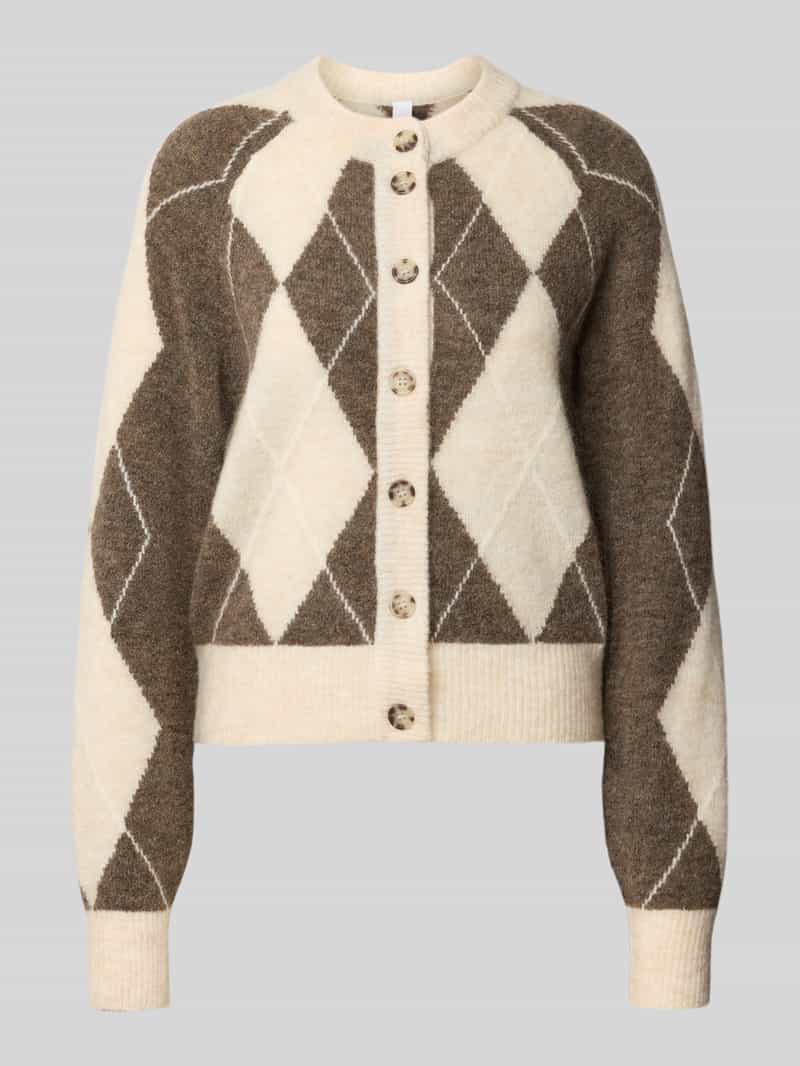 YAS Cardigan van wolmix met ronde hals model 'JOHI'