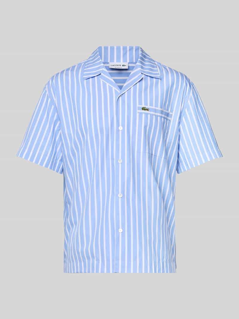 Lacoste Relaxed fit vrijetijdsoverhemd met resortkraag