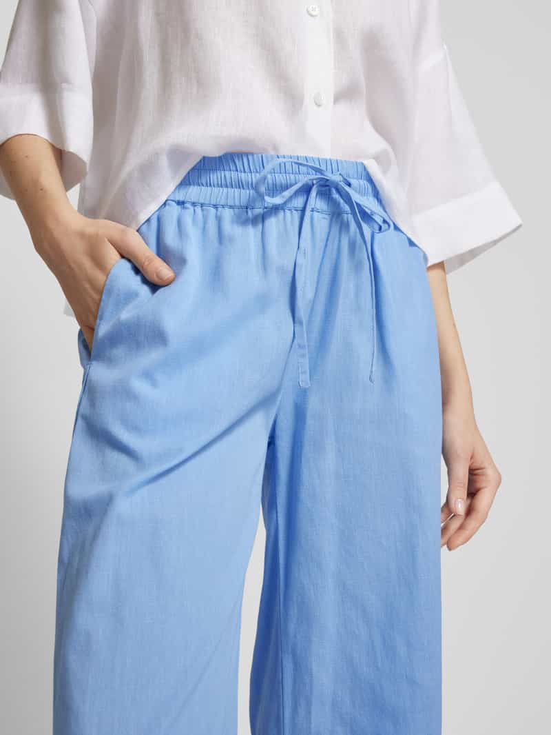 Fransa Wide leg stoffen broek met elastische band model 'Maddie'