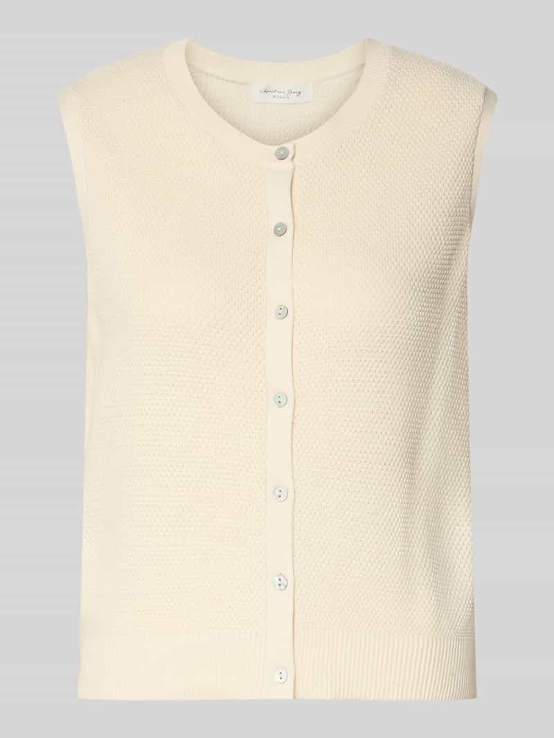 Bodywarmer met structuurpatroon