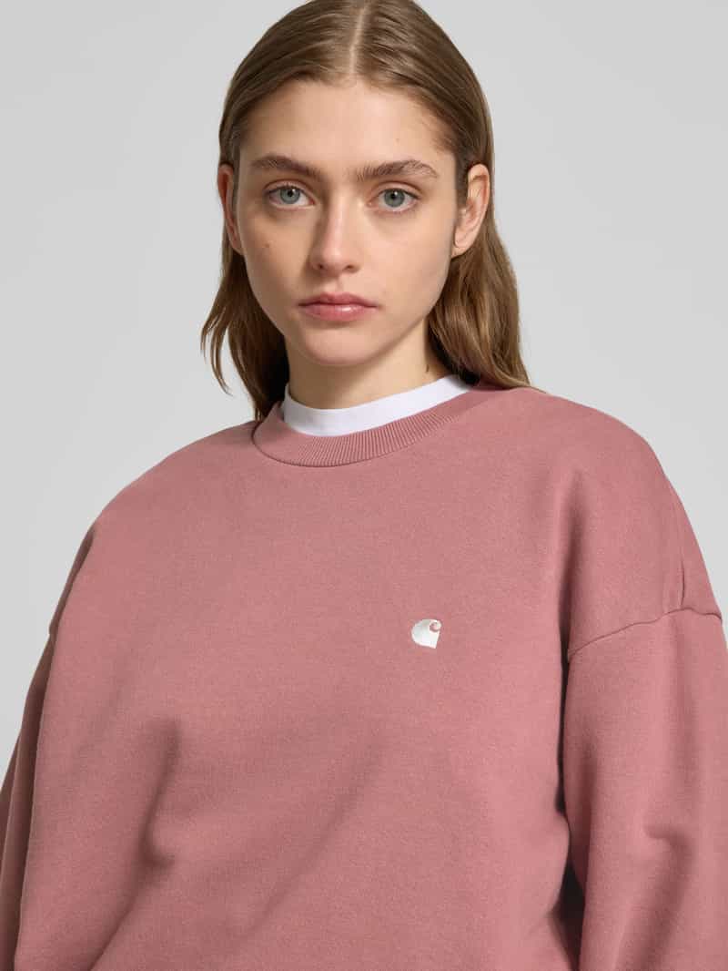 Carhartt Work In Progress Sweatshirt met logostitching model 'CASEY'
