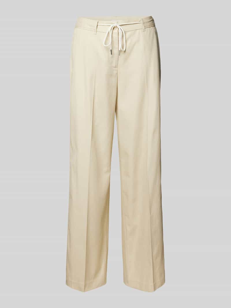 Tom Tailor Wide fit wijde broek met tunnelkoord model 'LEA'