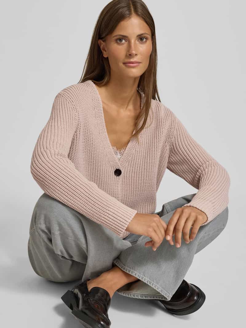 Marc Cain Regular fit gebreid jack met V-hals