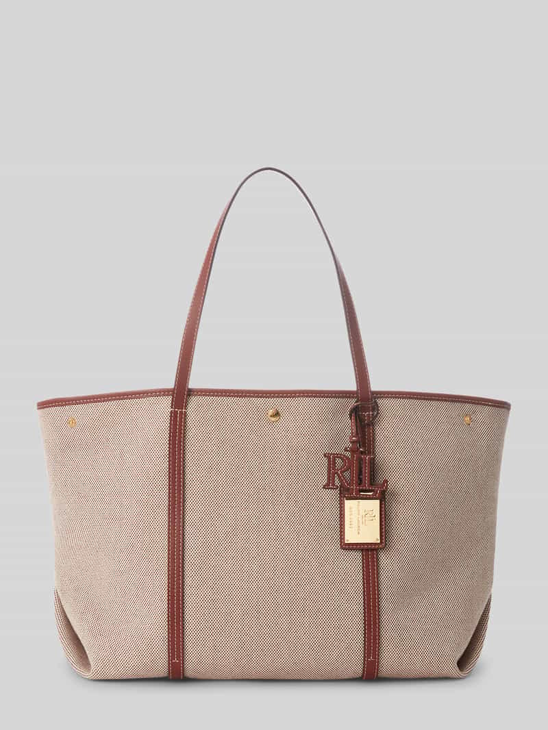 Shopper met leer en labelhanger