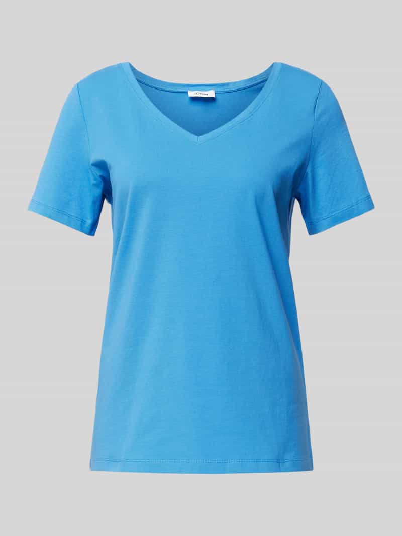 s.Oliver RED LABEL Regular fit T-shirt van mix van katoen en elastaan