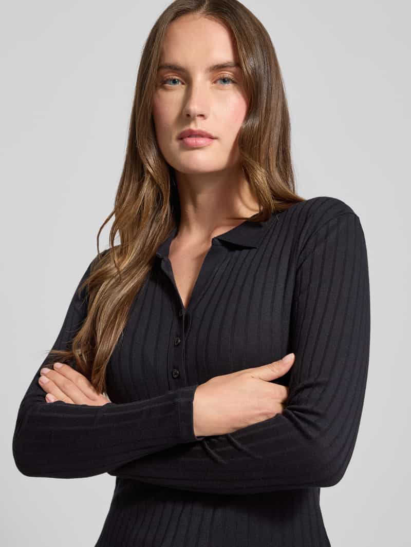 Marc O'Polo Slim fit shirt met lange mouwen van katoen en modal