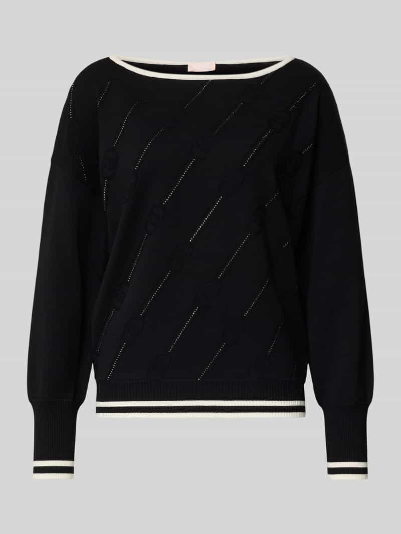 LIU JO SPORT Gebreide pullover met strass-steentjes