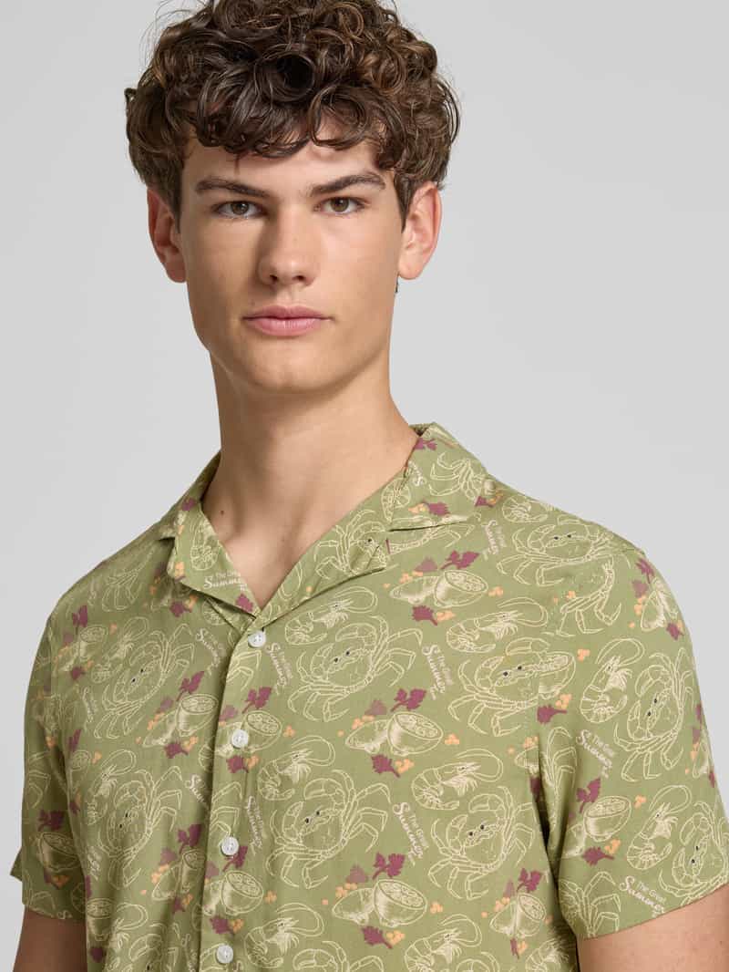 Blend Slim fit vrijetijdsoverhemd met reverskraag model 'ASCOT'