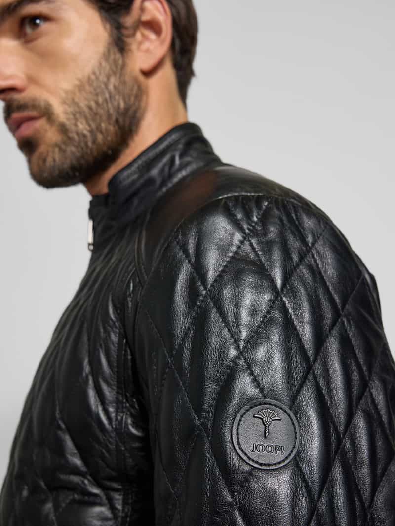 JOOP! Collection Leren jack met structuurmotief