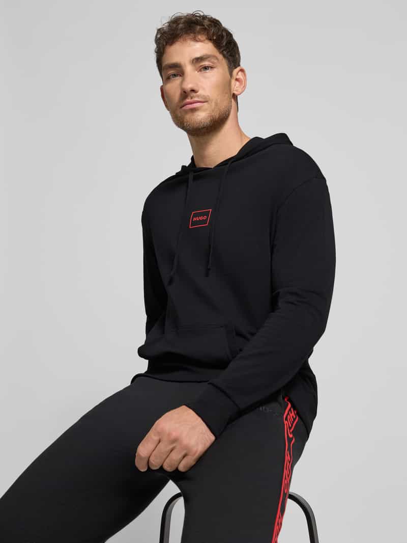 HUGO Regular fit hoodie van katoenmix model 'LAZE'