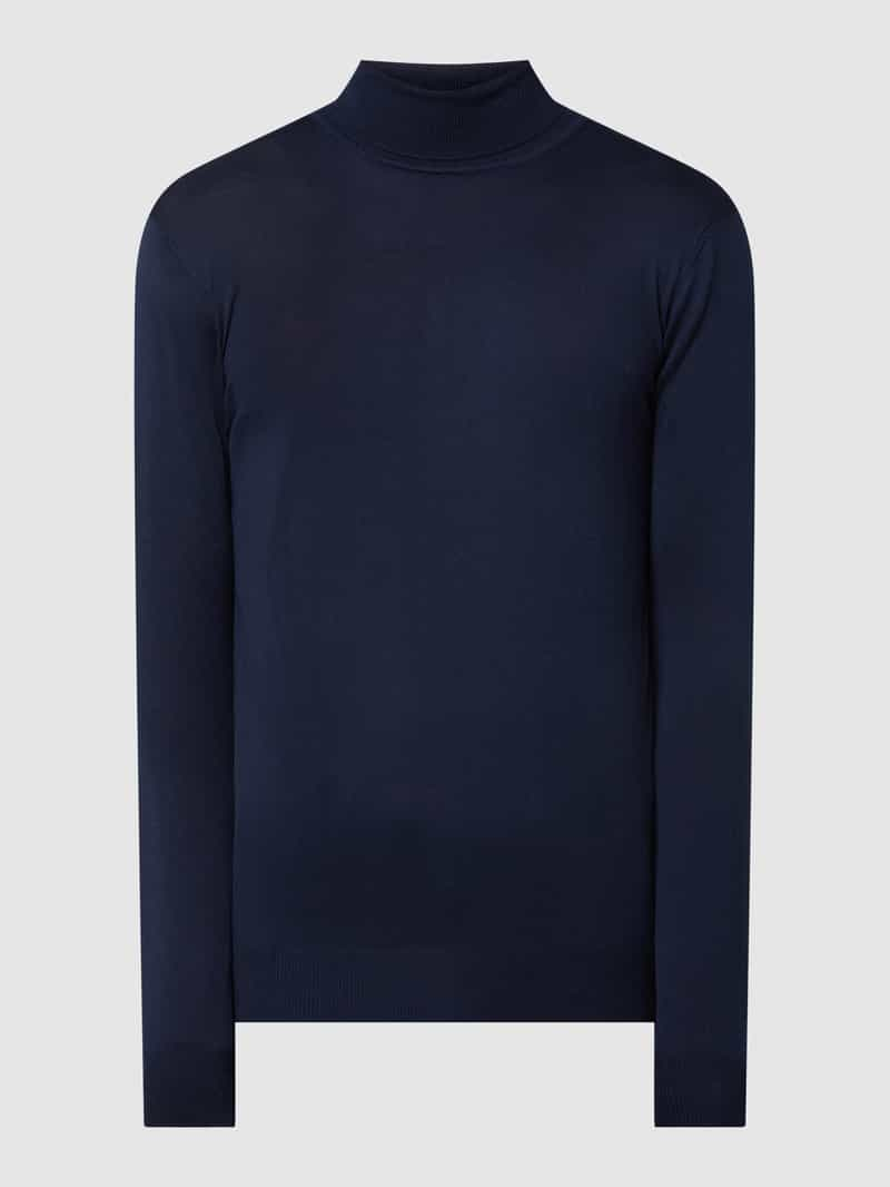 Casual friday Gebreide pullover met labeldetail