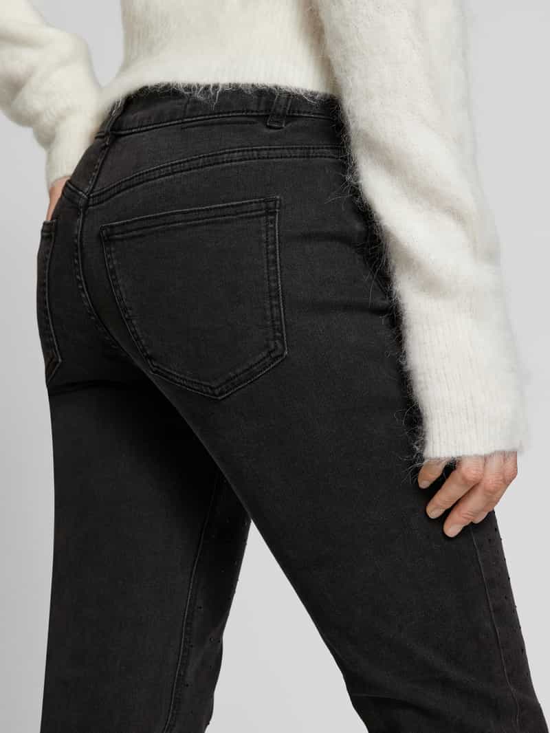 Christian Berg Woman Slim fit jeans met riemlussen en viscose