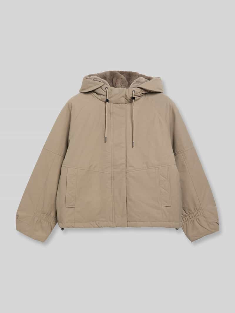 s.Oliver - female - Waterafstotende parka met capuchon van imitatiebont.