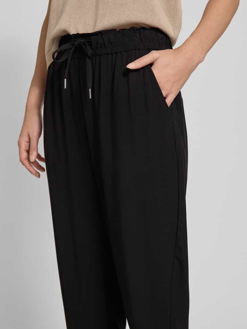 Zero Stoffen broek van viscose met elastische band