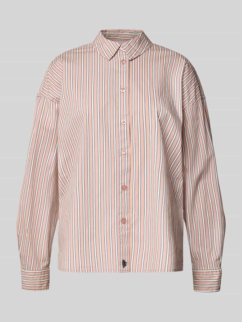 Regular fit overhemdblouse met labelstitching