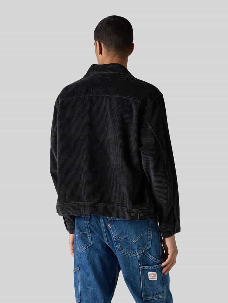 Levi's relaxed fit truckerjack van katoen met cordstructuur