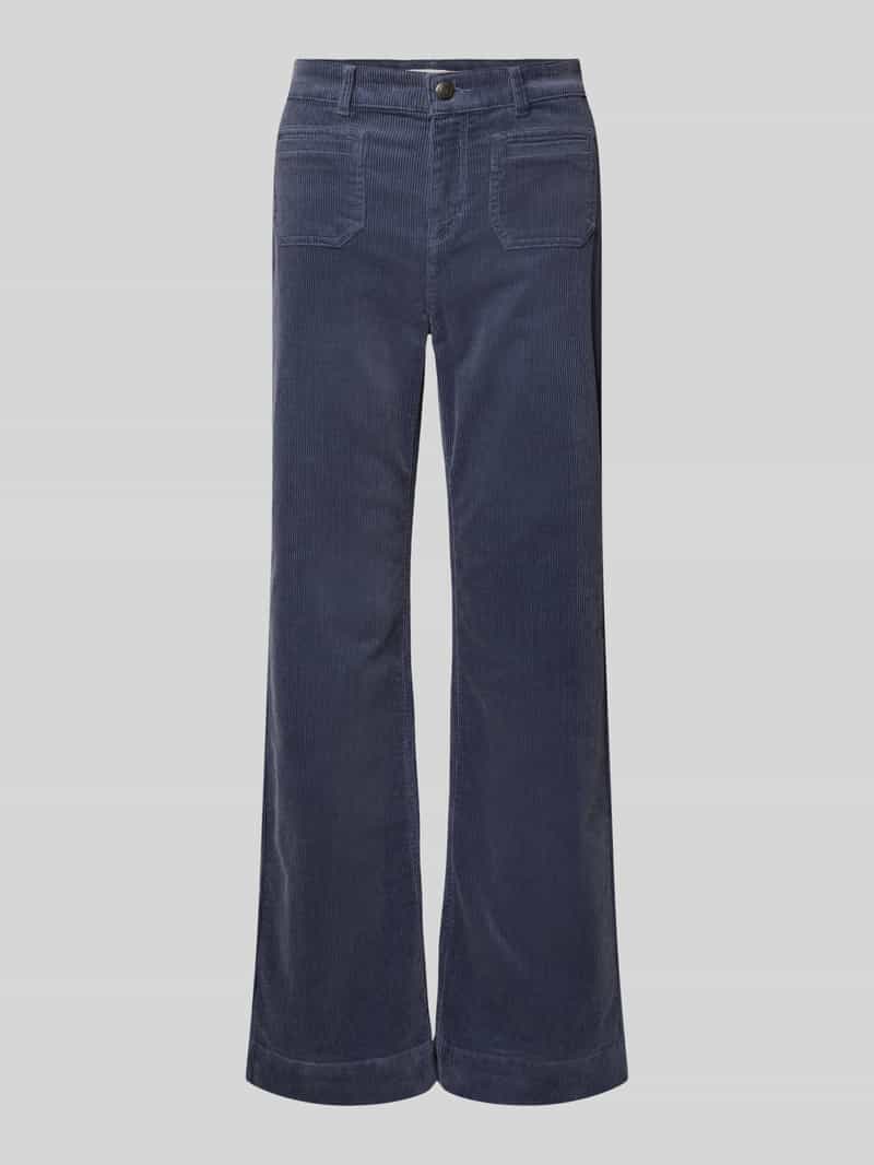 Christian Berg Woman Wide leg corduory broek met achterzakken