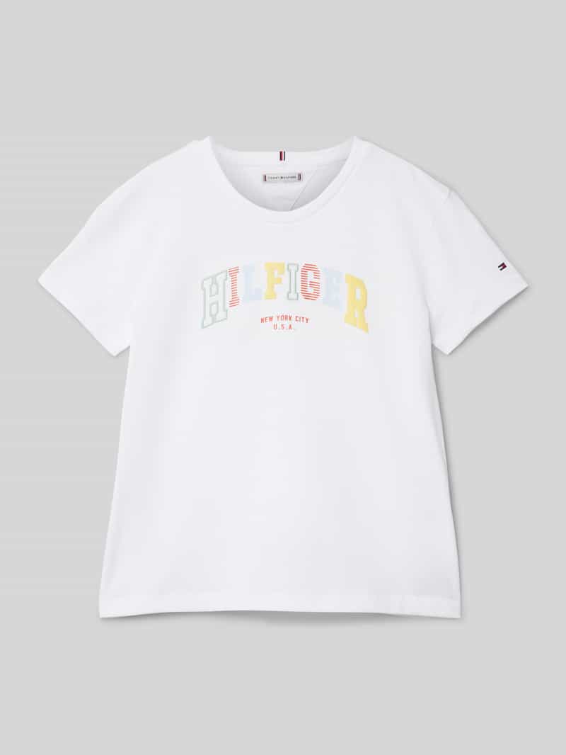 Tommy Hilfiger Teens T-shirt met labelstitching model 'VARSITY'