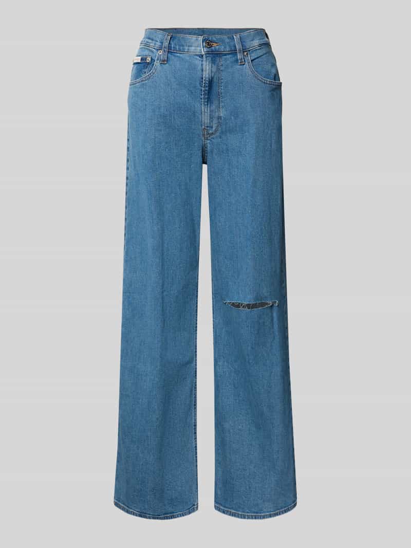 Calvin Klein Jeans Ultra high wide leg jeans in destroyed-look