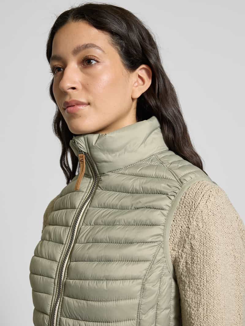 camel active Regular fit bodywarmer met opstaande kraag en labeldetail