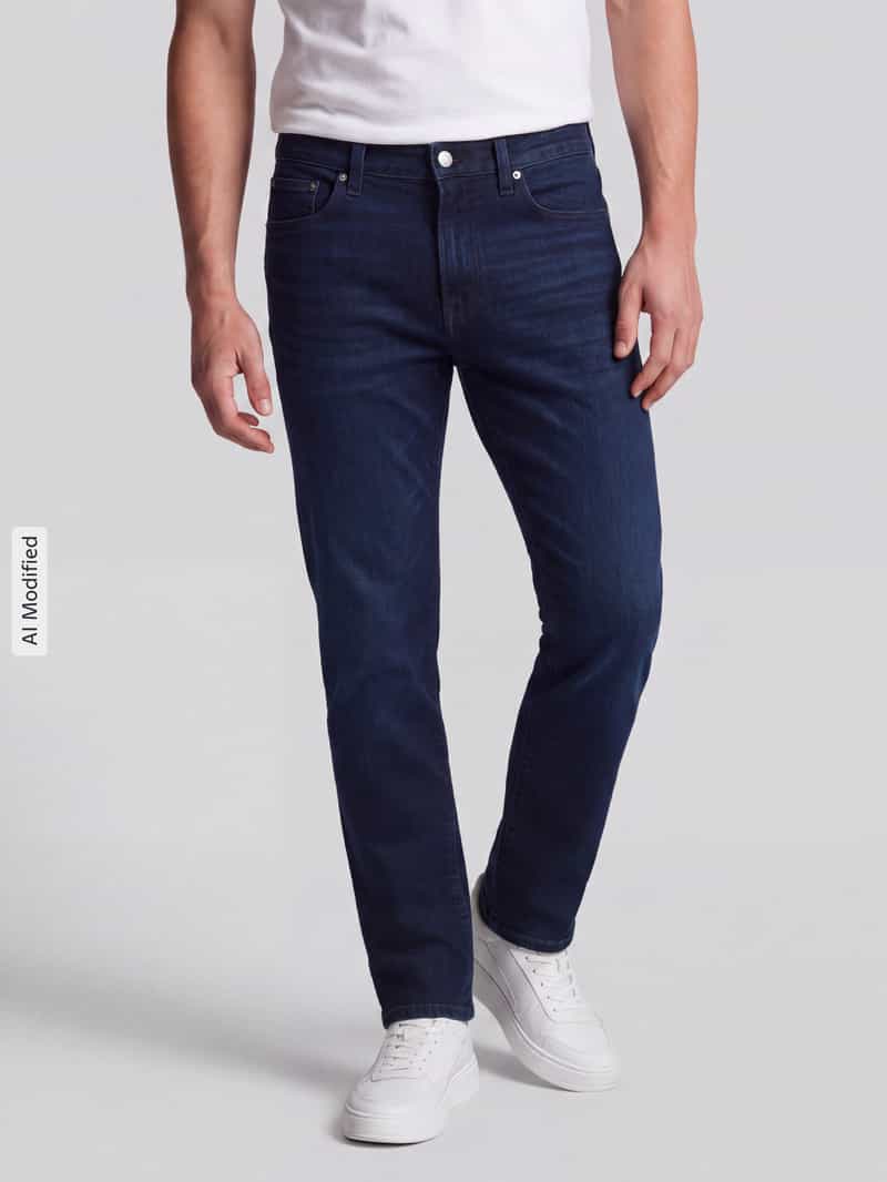 Tommy Hilfiger straight fit jeans van katoenmix model 'DENTON SLIM' richard blue, foto 4