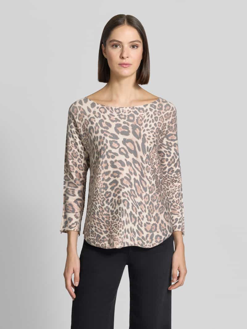 ZABAIONE T-shirt van viscosemix met structuurpatroon model 'Samara'
