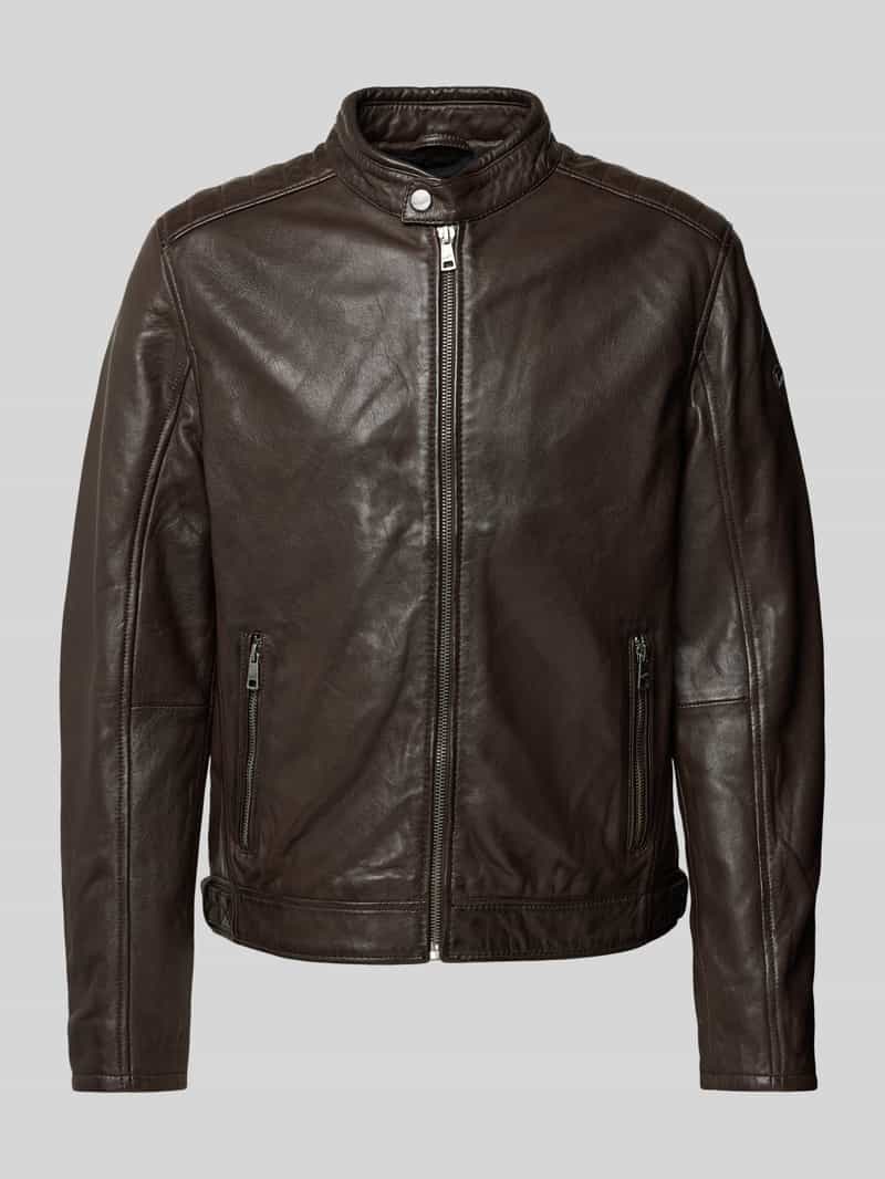 gipsy Leren jack met opstaande kraag model 'Brody'