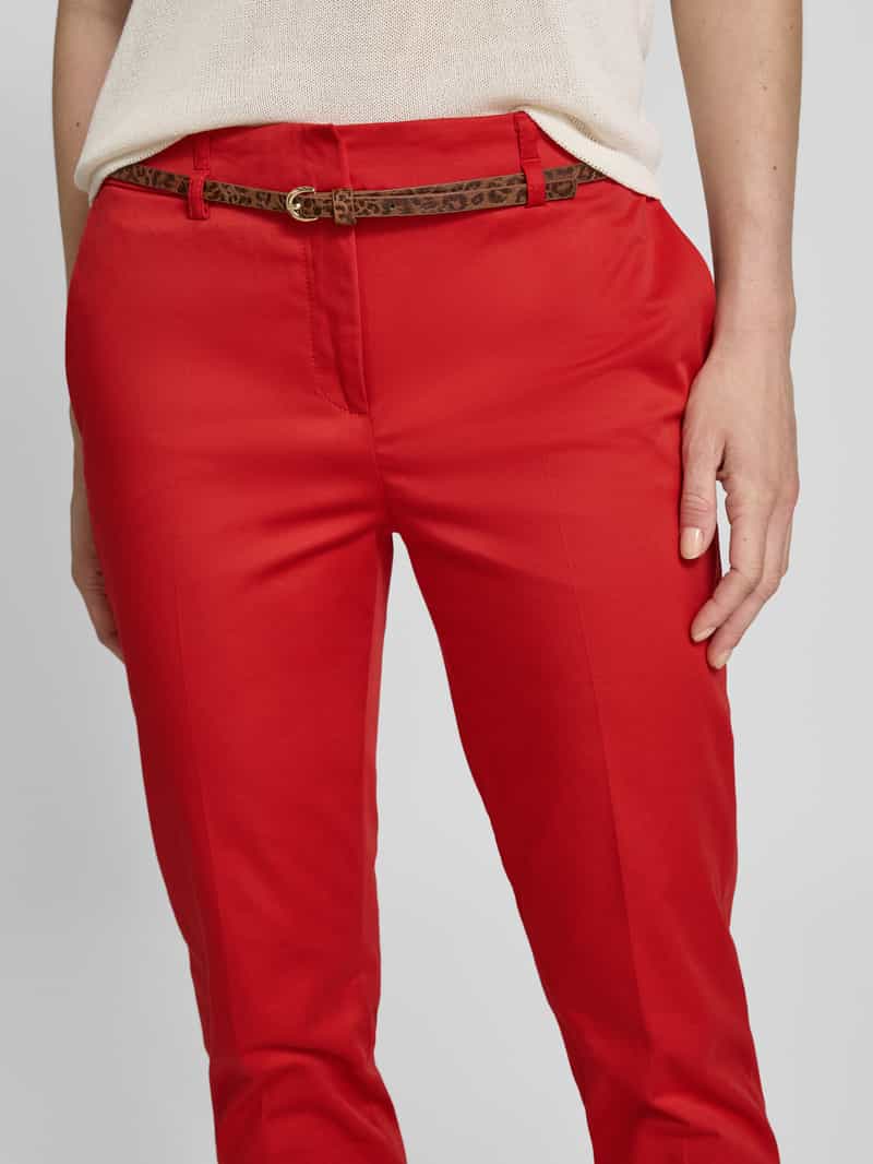 Christian Berg Woman Slim fit stoffen broek met verkort model