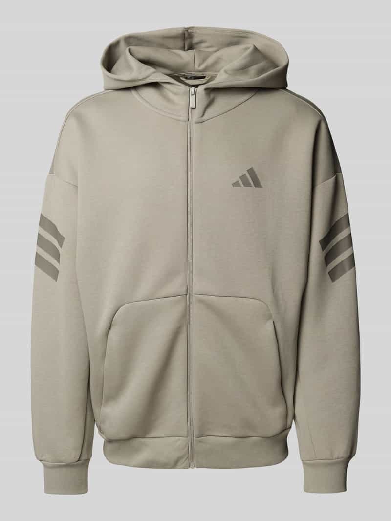 adidas Sportswear Oversized sweatjack met labelprint