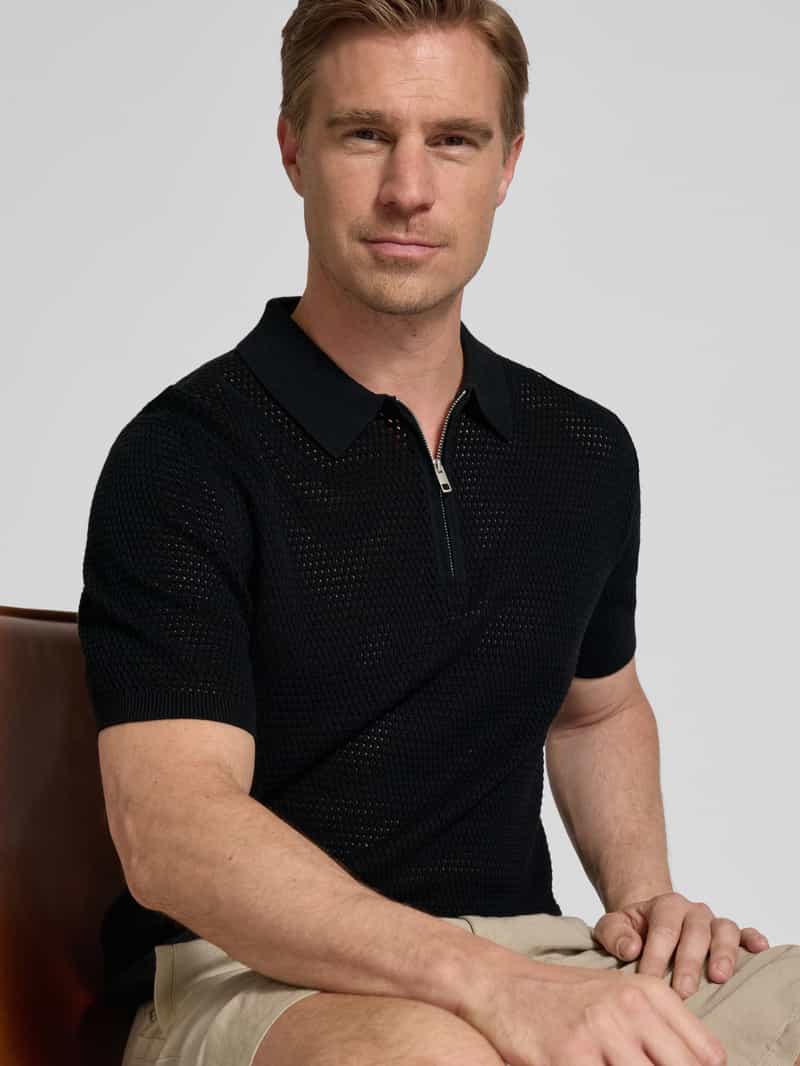Antony Morato Regular fit poloshirt met structuurmotief