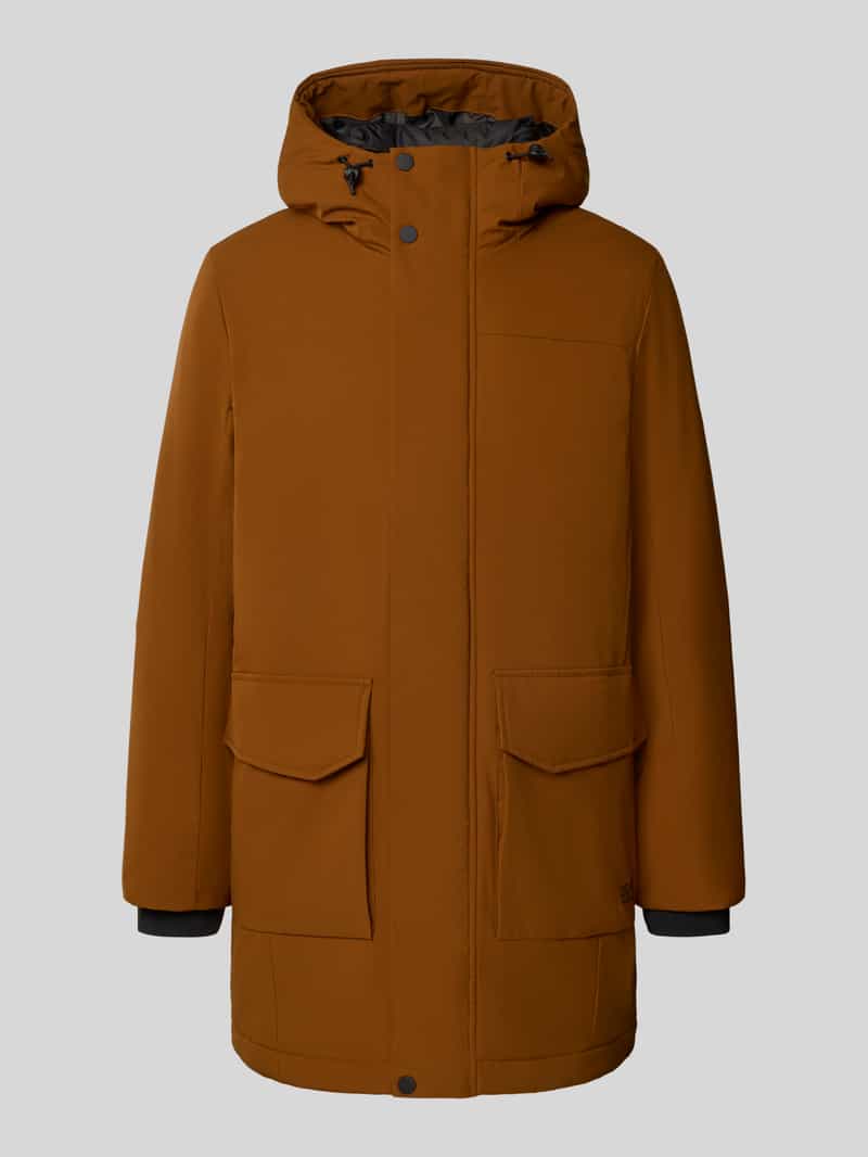Tom Tailor Denim Regular fit lange parka van waterdicht materiaal