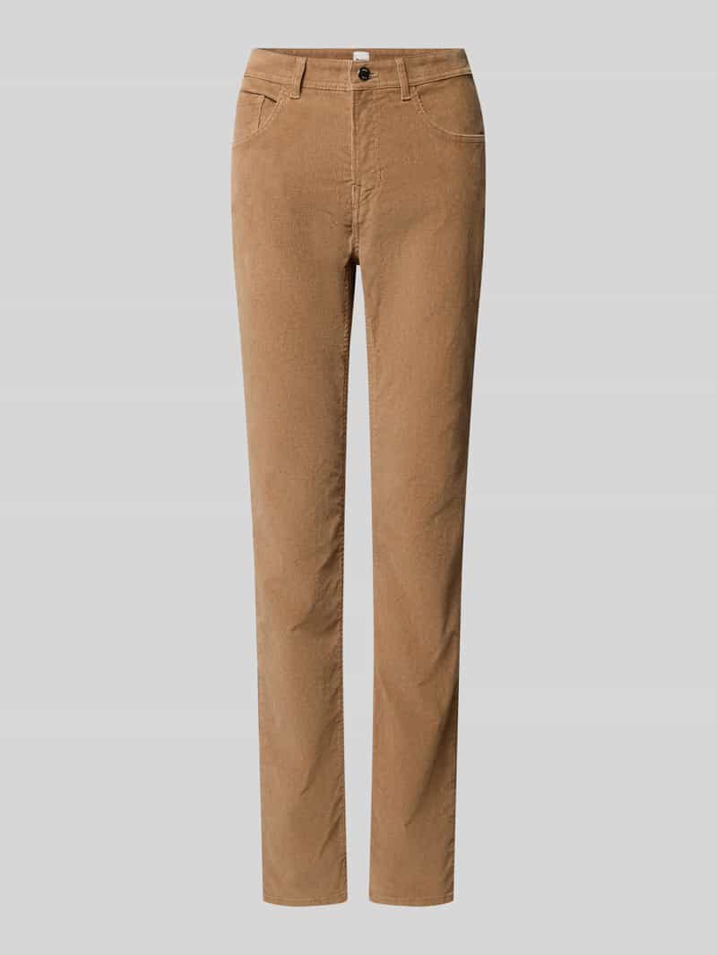 BRAX Slim fit corduroy broek van katoenmix model 'Mary'