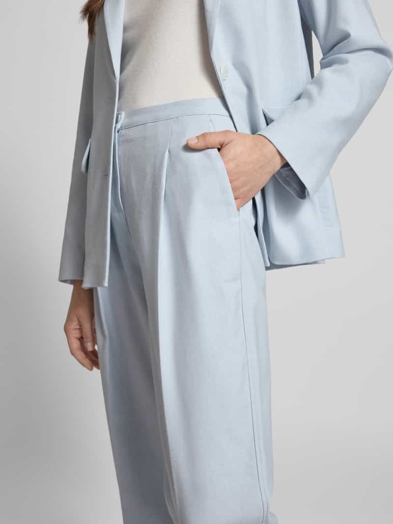 Opus Stoffen broek met persplooien en steekzakken model 'Maiga'